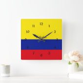 Vlag van Colombia Vierkante Klok (Huis)
