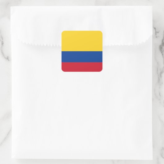 Vlag van Colombia Vierkante Sticker (Tas)