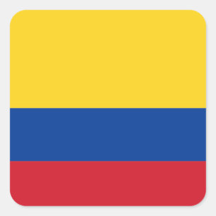 Vlag van Colombia Vierkante Sticker