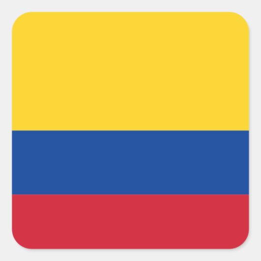 Vlag van Colombia Vierkante Sticker (Voorkant)