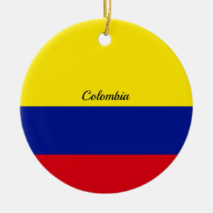 Vlag van Colombia, voorzien van het opschrift Keramisch Ornament