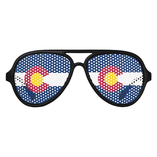 Vlag van Colorado Aviator Zonnebril (Voorkant)