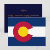 Vlag van Colorado Briefkaart (Voorkant / Achterkant)