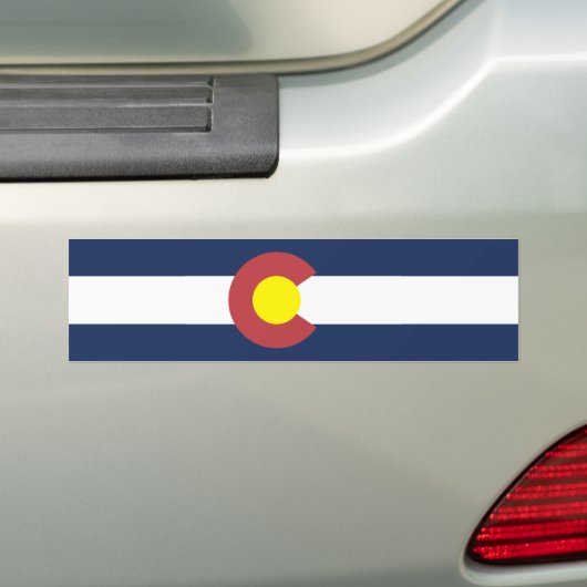 Vlag van Colorado Bumpersticker (Op auto)