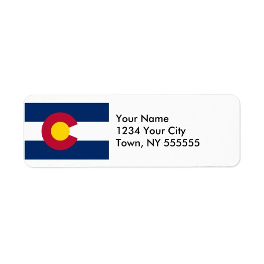 Vlag van Colorado Etiket (Voorkant)