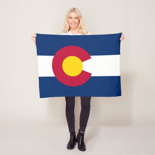 Vlag van Colorado Fleece Deken (In situ)