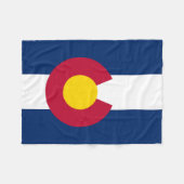 Vlag van Colorado Fleece Deken (Voorkant (Horizontaal))