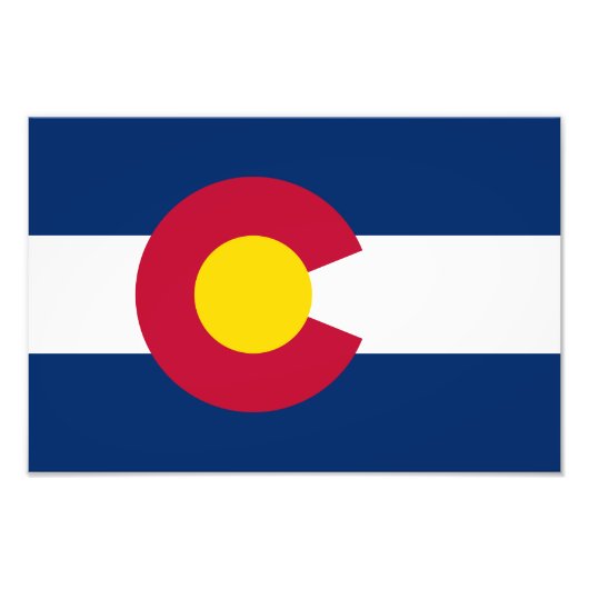 Vlag van Colorado Foto Afdruk (Voorkant)