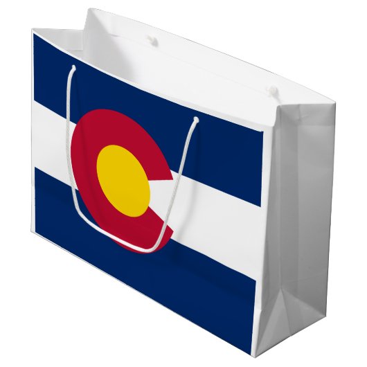 Vlag van Colorado Groot Cadeauzakje (Voorkant Gekanteld)