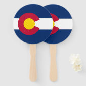 Vlag van Colorado Handwaaier (Voorkant en achterkant)