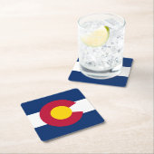 Vlag van Colorado Kartonnen Onderzetters (Insitu)