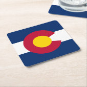 Vlag van Colorado Kartonnen Onderzetters (Schuin)