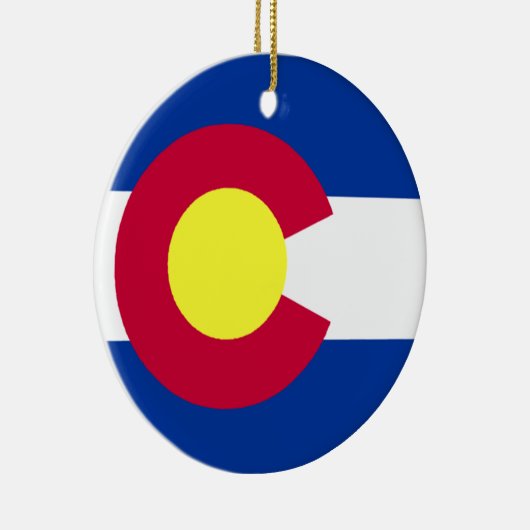 Vlag van Colorado Keramisch Ornament (Rechts)