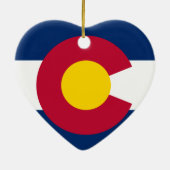 Vlag van Colorado Keramisch Ornament (Achterkant)