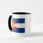 vlag van Colorado met bergachtergrond Mok (Voorkant links)
