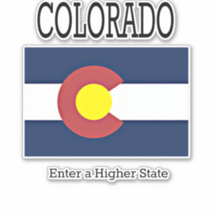 Vlag van Colorado met staatswapen Sticker