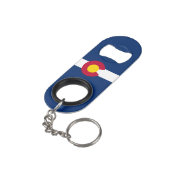 Vlag van Colorado Mini Flessenopener (Achterkant Gekanteld)
