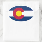 Vlag van Colorado Ovale Sticker (Tas)