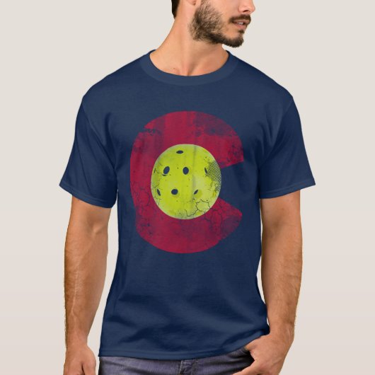 Vlag van Colorado Pickleball T-shirt (Voorkant)