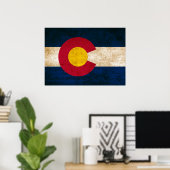  vlag van Colorado Poster (Thuiskantoor)