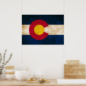  vlag van Colorado Poster (Keuken)
