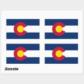Vlag van Colorado Rechthoekige Sticker (Vel)