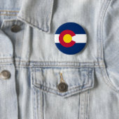 Vlag van Colorado Ronde Button 5,7 Cm (In situ)