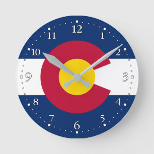 Vlag van Colorado Ronde Klok