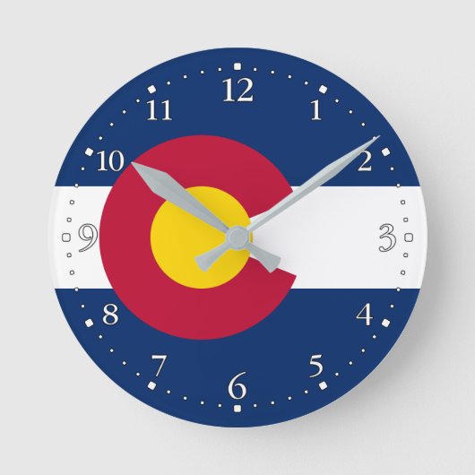 Vlag van Colorado Ronde Klok (Voorkant)