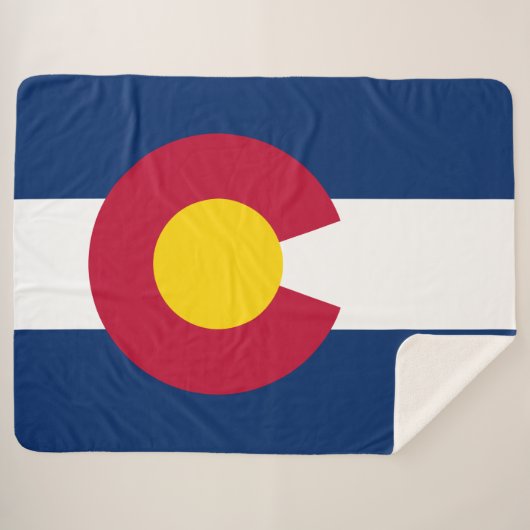 Vlag van Colorado Sherpa Blanket Deken (Voorkant (horizontaal))