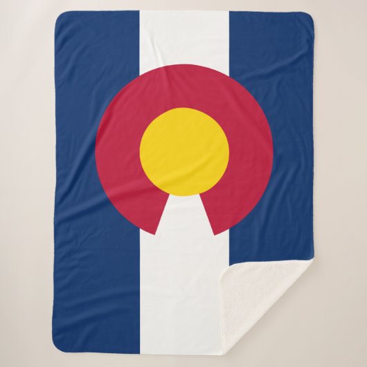 Vlag van Colorado Sherpa Blanket Sherpa Deken (Voorkant)