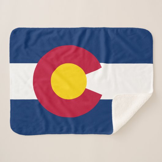 Vlag van Colorado Sherpa Deken (Voorkant (horizontaal))
