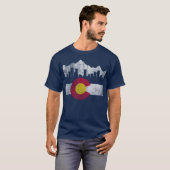  vlag van Colorado Skyline T-shirt (Voorkant volledig)