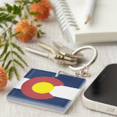 Vlag van Colorado Sleutelhanger (Voorkant Rechts)