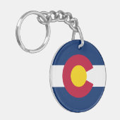 Vlag van Colorado Sleutelhanger (Voorkant Links)