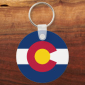 Vlag van Colorado Sleutelhanger (Achterkant)