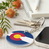 Vlag van Colorado Sleutelhanger (Voorkant Rechts)