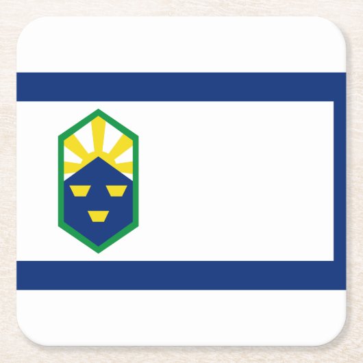 Vlag van Colorado Springs, Colorado Kartonnen Onderzetters (Voorkant)