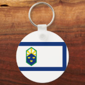 Vlag van Colorado Springs, Colorado Sleutelhanger (Voorkant)