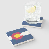 Vlag van Colorado Stenen Onderzetter (Zijkant)