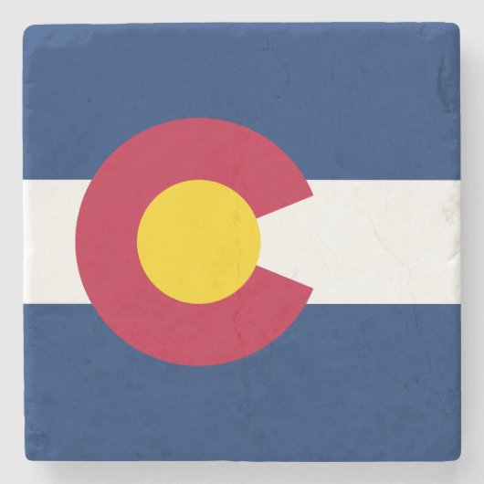 Vlag van Colorado Stenen Onderzetter (Voorkant)