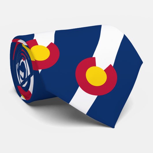 Vlag van Colorado Stropdas (Opgerold)