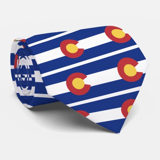 Vlag van Colorado Stropdas (Opgerold)