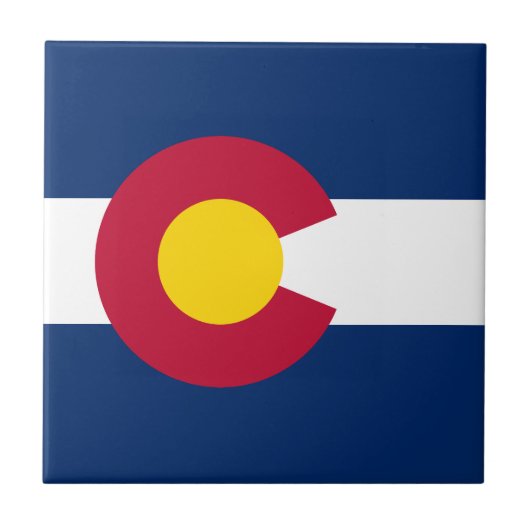 Vlag van Colorado Tegeltje (Voorkant)