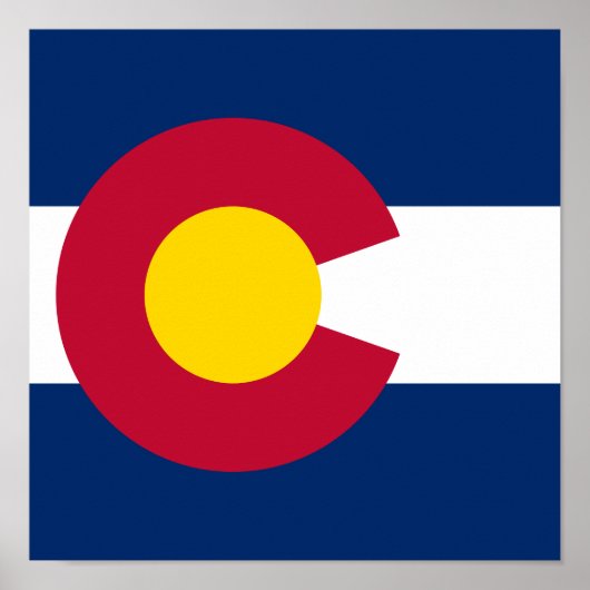 Vlag van Colorado, The Centennial State, Coloradan Poster (Voorkant)