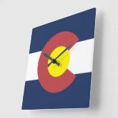 Vlag van Colorado Vierkante Klok (Hoek)