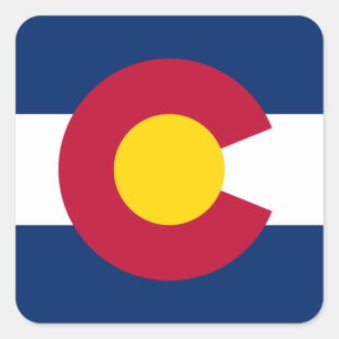 Vlag van Colorado Vierkante Sticker