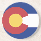 Vlag van Colorado Zandsteen Onderzetter (Voorkant)