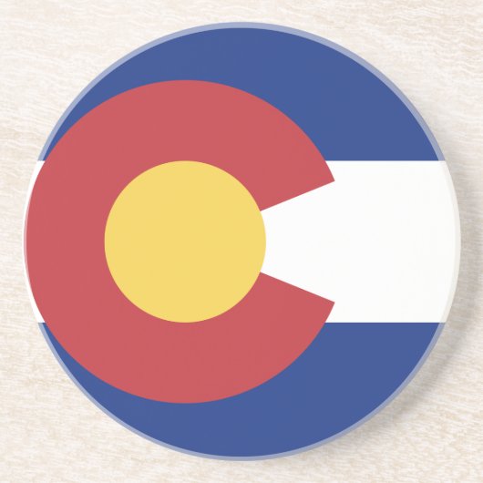 Vlag van Colorado Zandsteen Onderzetter (Voorkant)