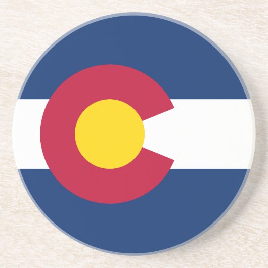 Vlag van Colorado Zandsteen Onderzetter (Voorkant)